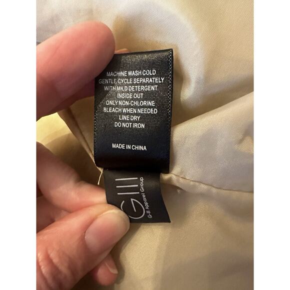 Andrew Marc New York Faux Leather Moto Jacket Ivory Size XL Edgy Sleek - Picture 13 of 16